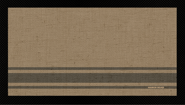 Manor Road Coffee Stripe Linen Small Bar Mat
