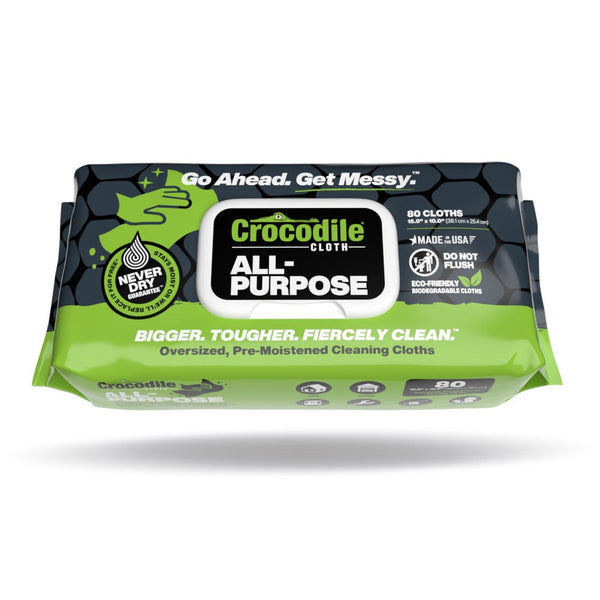 Crocodile Cloth ALL PURPOSE Huge Biodegradable Cloths 80pk