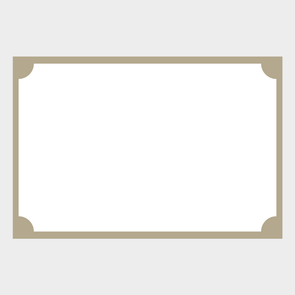 Zela Place Mats Simple Elegance Collection Golden Border 25pk