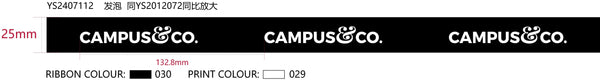 Campus&Co. Black Printed Ribbon Medium 25.4mm