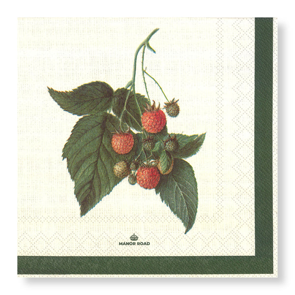 Manor Road Raspberry Harvest Dinner Napkin 20pk