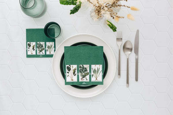 Manor Road Verde Luncheon Napkin 20pk