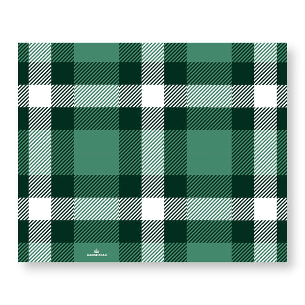Manor Road Classic Plaid Green Placemat 30pk