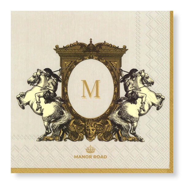 Manor Road Bucking Horse Cocktail Napkin 20pk