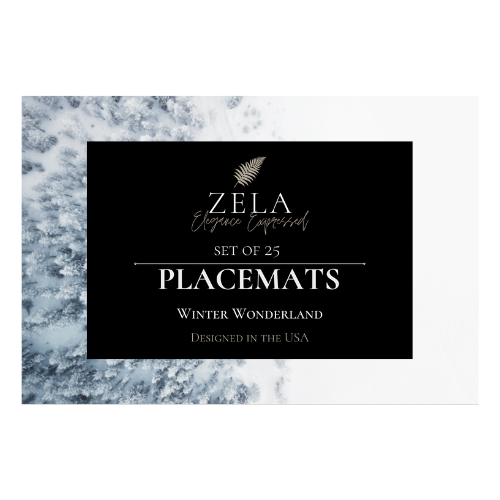 Zela Place Mats Winter Wonderland 25pk