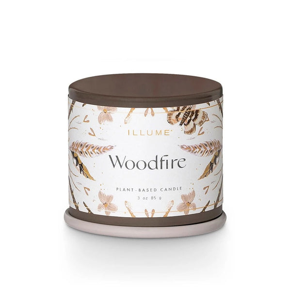 Illume Woodfire Demi Vanity Tin 3oz (Case of 2)
