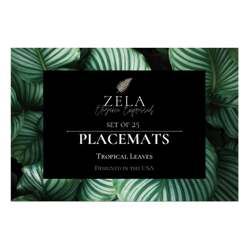 Zela Place Mats Tropical Leaves 25pk