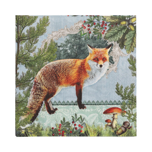 Papstar Napkins Fox Portrait 33cmx33cm 20pk
