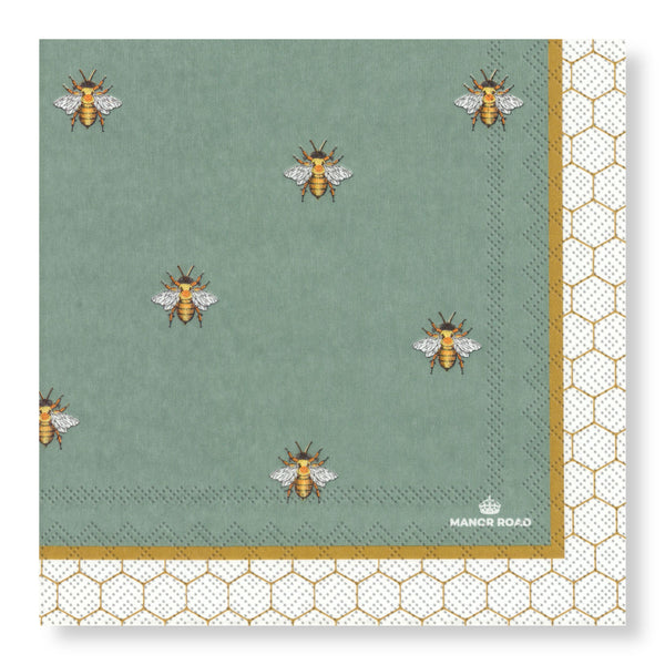 Manor Road The Hive Luncheon Napkin 20pk