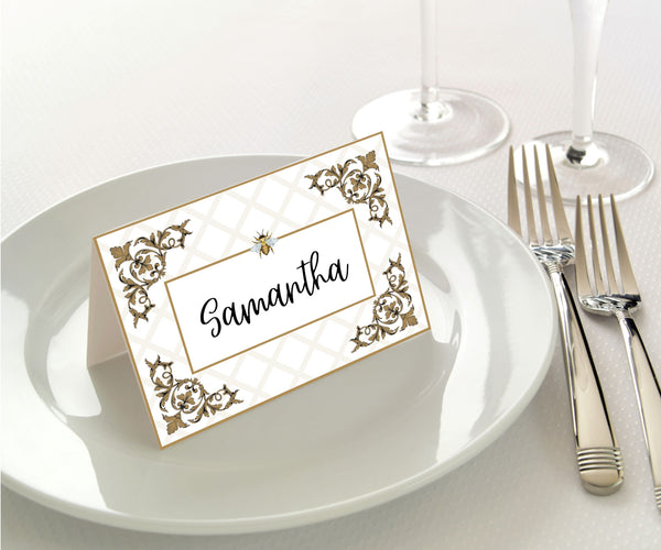Manor Road Zebra Place Cards 45pk