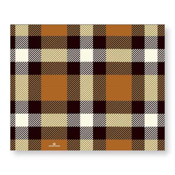 Manor Road Classic Plaid Tan Placemat 30pk
