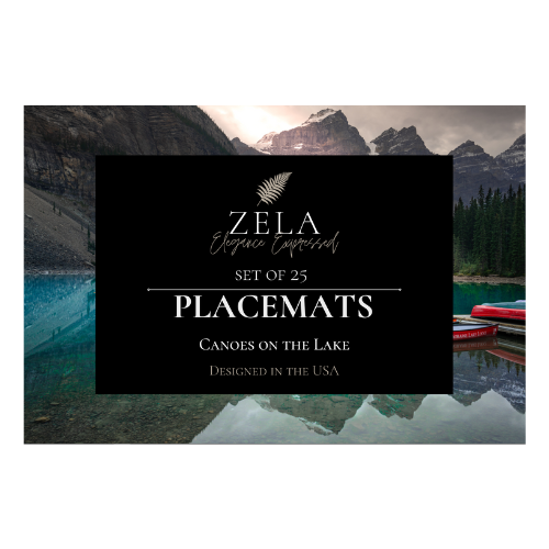 Zela Place Mats Canoes 25pk