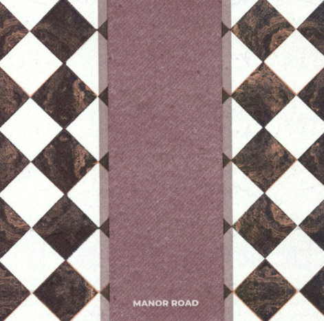 Manor Road Marbled Bordeaux Dinner Napkins 20pk