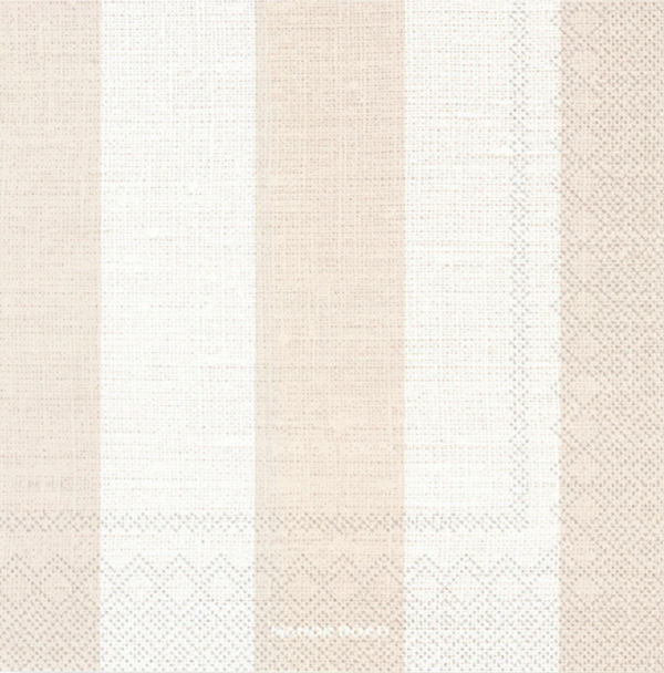 Manor Road Naturals Stripe Cocktail Napkins 20pk