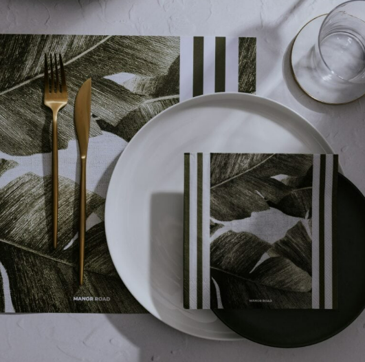 Manor Road Rustic Palm Cocktail Napkins 20pk