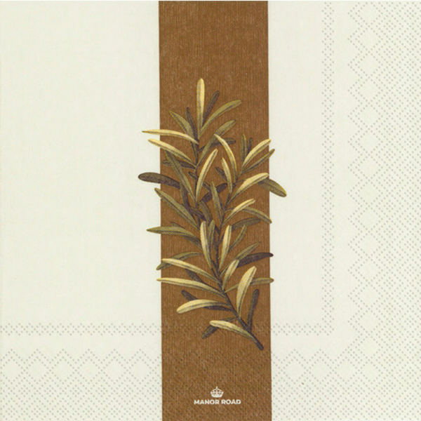 Manor Road Rustic Rosemary Luncheon Napkins 20pk
