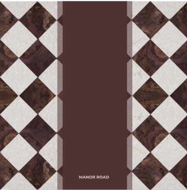 Manor Road Marbeld Bordeaux Cheese Board Presentation Card 8pk