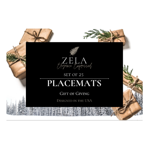 Zela Place Mats Gift of Giving   25pk