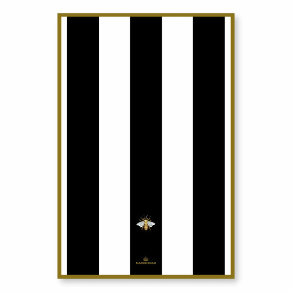 Manor Road Striped Bee Microfibre Tea Towel