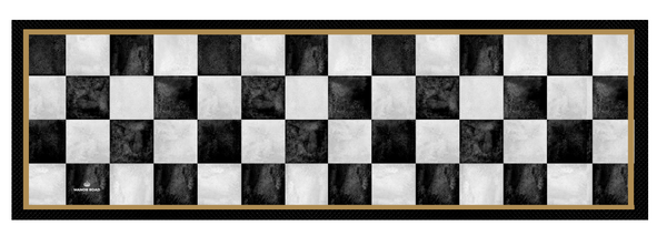 Manor Road Marble Check Bar Mat Large 88x25CM