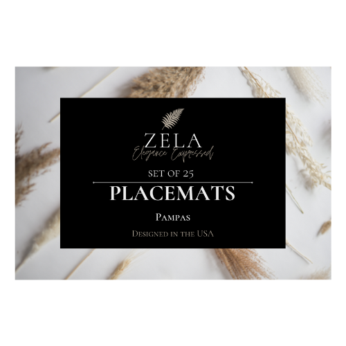 Zela Place Mats Pampas   25pk