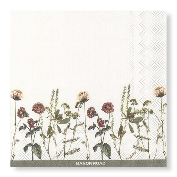 Manor Road Wildflower Cocktail Napkin 20pk