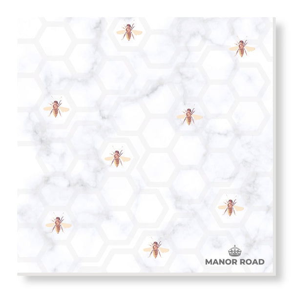 Manor Road Marbled Bee Luncheon Napkin 20pk