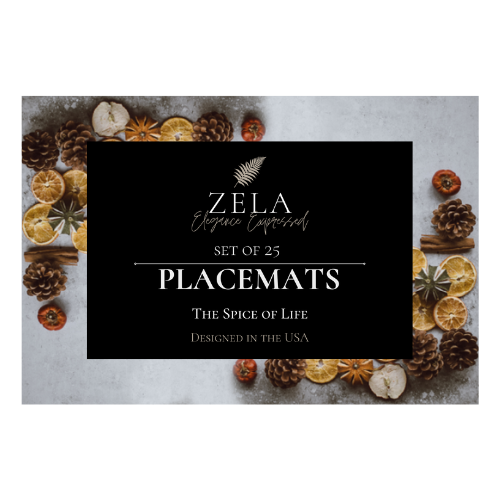 Zela Place Mats The Spice of Life   25pk