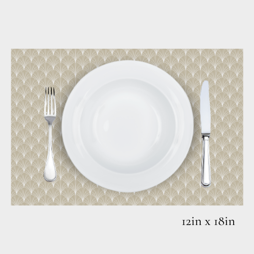 Zela Place Mats Timeless Elegance Golden Shell   25pk