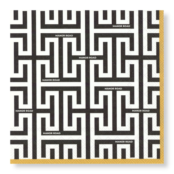 Manor Road Geolux Cocktail Napkins 20pk