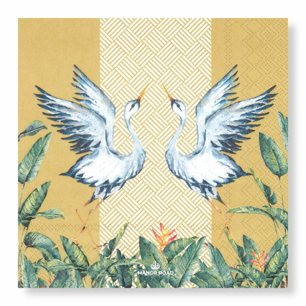 Manor Road Birds Of Paradise Luncheon Napkins 20pk