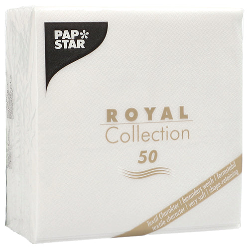 Papstar Napkins Royal Collection White 25x25cm 50pk