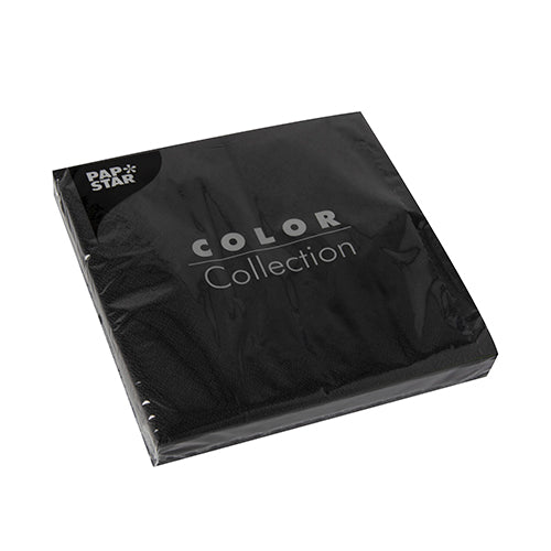 Papstar Napkins Color Collection Black 33x33cm 20pk