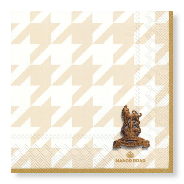 Manor Road Classic Houndstooth Cocktail Napkin 20pk