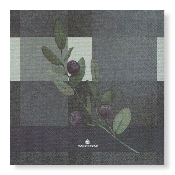 Manor Road Blueberry Burst Luncheon Napkin 20pk