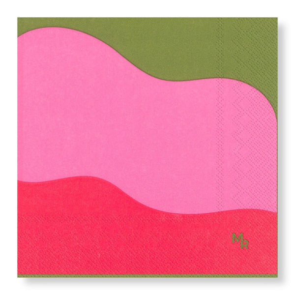 Manor Road Colour Flow Cocktail Napkin 20pk