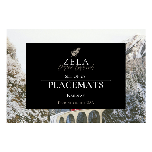 Zela Place Mats Railway   25pk