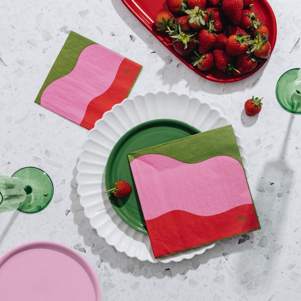 Manor Road Colour Flow Cocktail Napkin 20pk