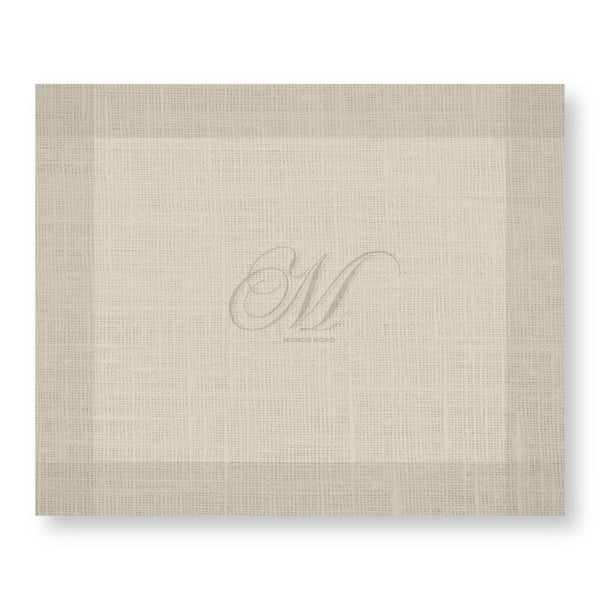 Manor Road Linen (Monogram Beige) Placemat 30pk